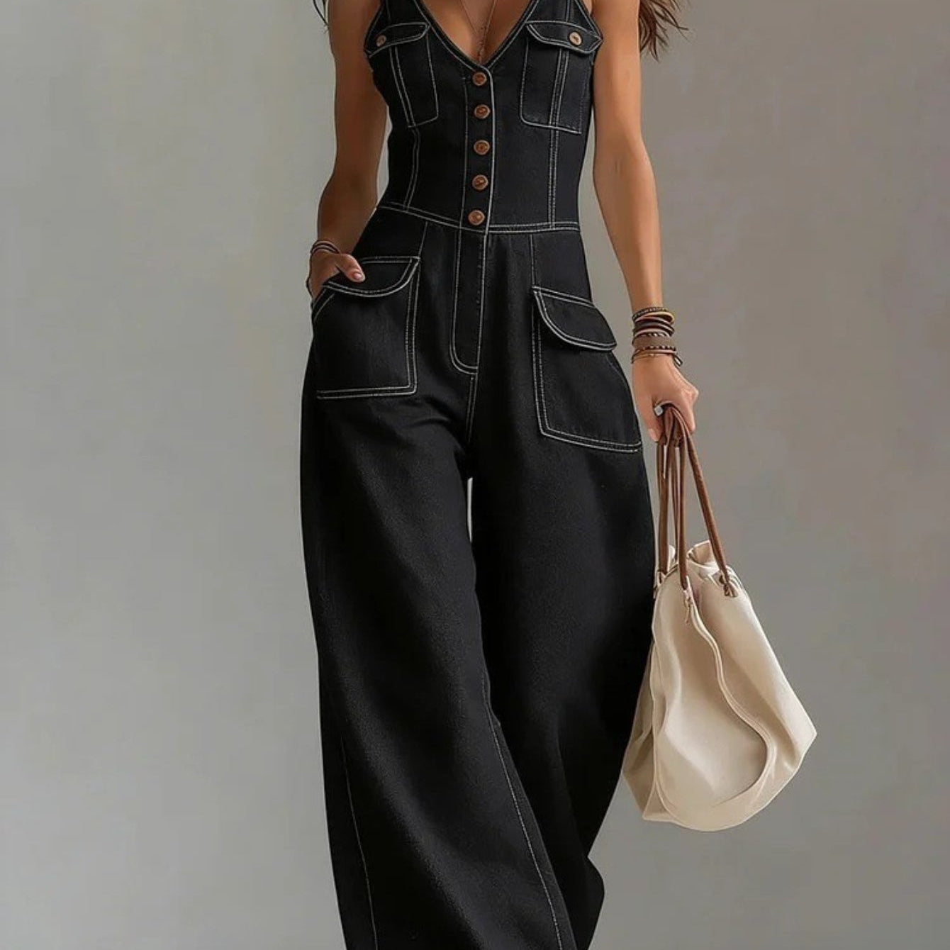 Claire | Women’s V-Neck Jumpsuit