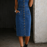Indira | Vestido jeans de botão