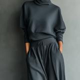 Conjunto de malha com calças largas
