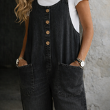 Bethany | Vintage Washed Denim Overalls