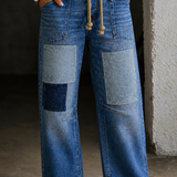 Margaret | Patchwork Drawstring Jeans