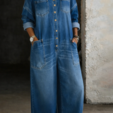 Sophia | Macacão jeans fora do ombro