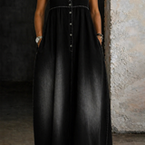 Veronica | Vestido de colete jeans solto