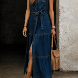 Madison | Vestido jeans com botões na frente