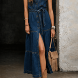 Madison | Vestido jeans com botões na frente