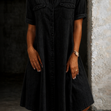 Patricia | Vestido Midi Casual Estilo Denim