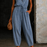 Rosalia |  Sleeveless Denim Jumpsuits