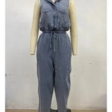 Rosalia |  Sleeveless Denim Jumpsuits
