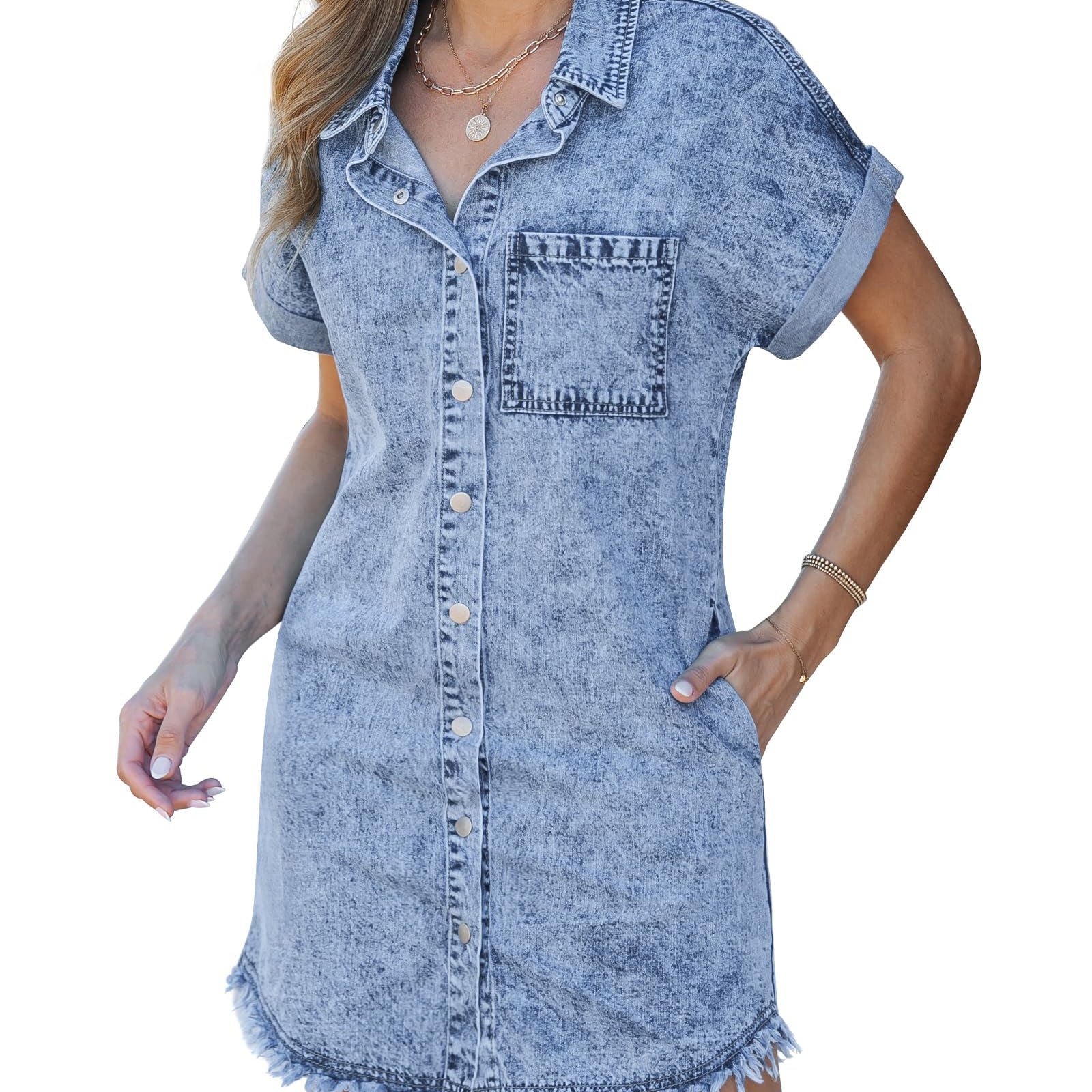 Kaelia | Vestido de Camisa Jeans