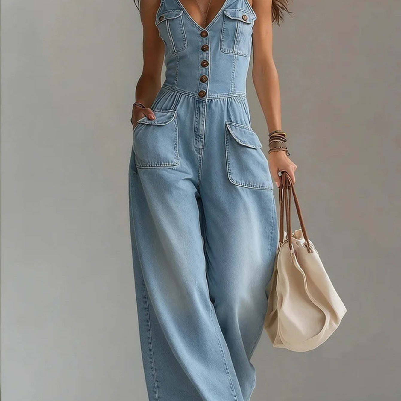 Claire | Women’s V-Neck Jumpsuit