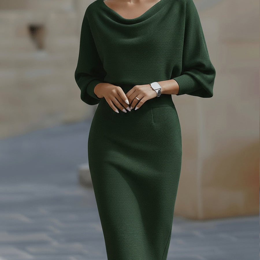 Alice | Vestido midi branco drapeado